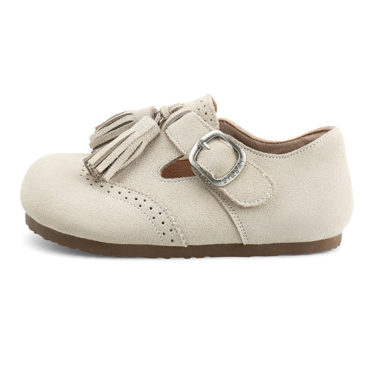 

Детские кожаные туфли с противоскользящей подошвой и износостойким верхом ST&SAT KIDS, розовый