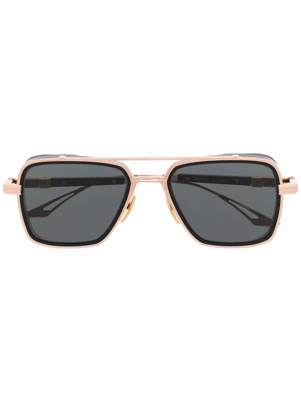

Солнцезащитные очки в массивной квадратной оправе Dita Eyewear, золотой