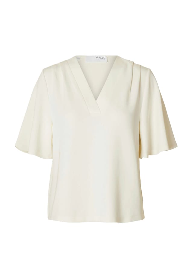 

Футболка с V-образным вырезом Selected Femme, белый