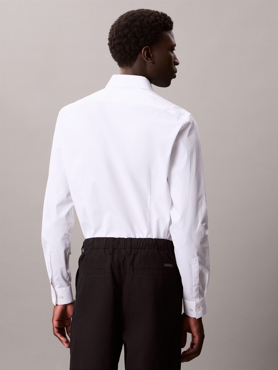 Рубашка делового кроя Slim Fit Calvin Klein ESNTL, белый — фото 3