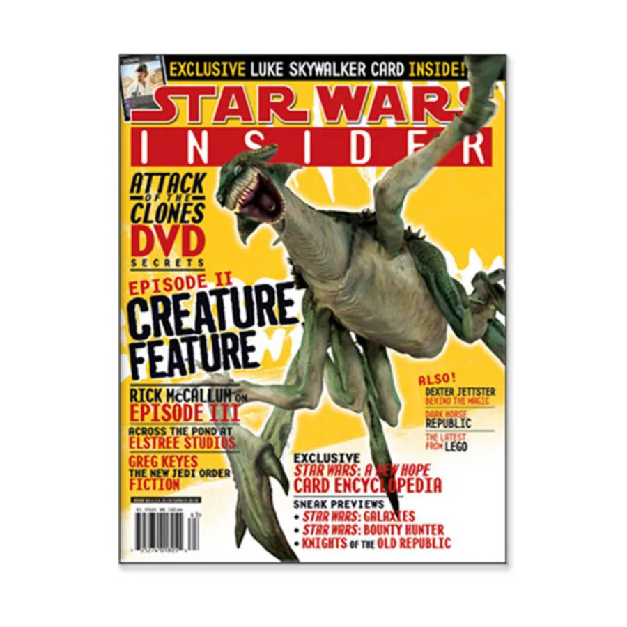 

Журнал #63 "Episode Creature Feature, A New Hope Card Encyclopedia", Star Wars Insider #051 - #100 (WOTC)