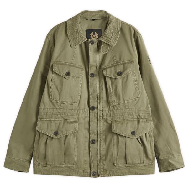 

Полевая куртка из хлопкового сатина Belstaff, зеленый