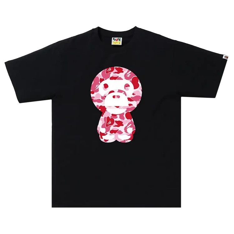 

Футболка BAPE ABC Camo Big Baby Milo Tee, Black/Pink
