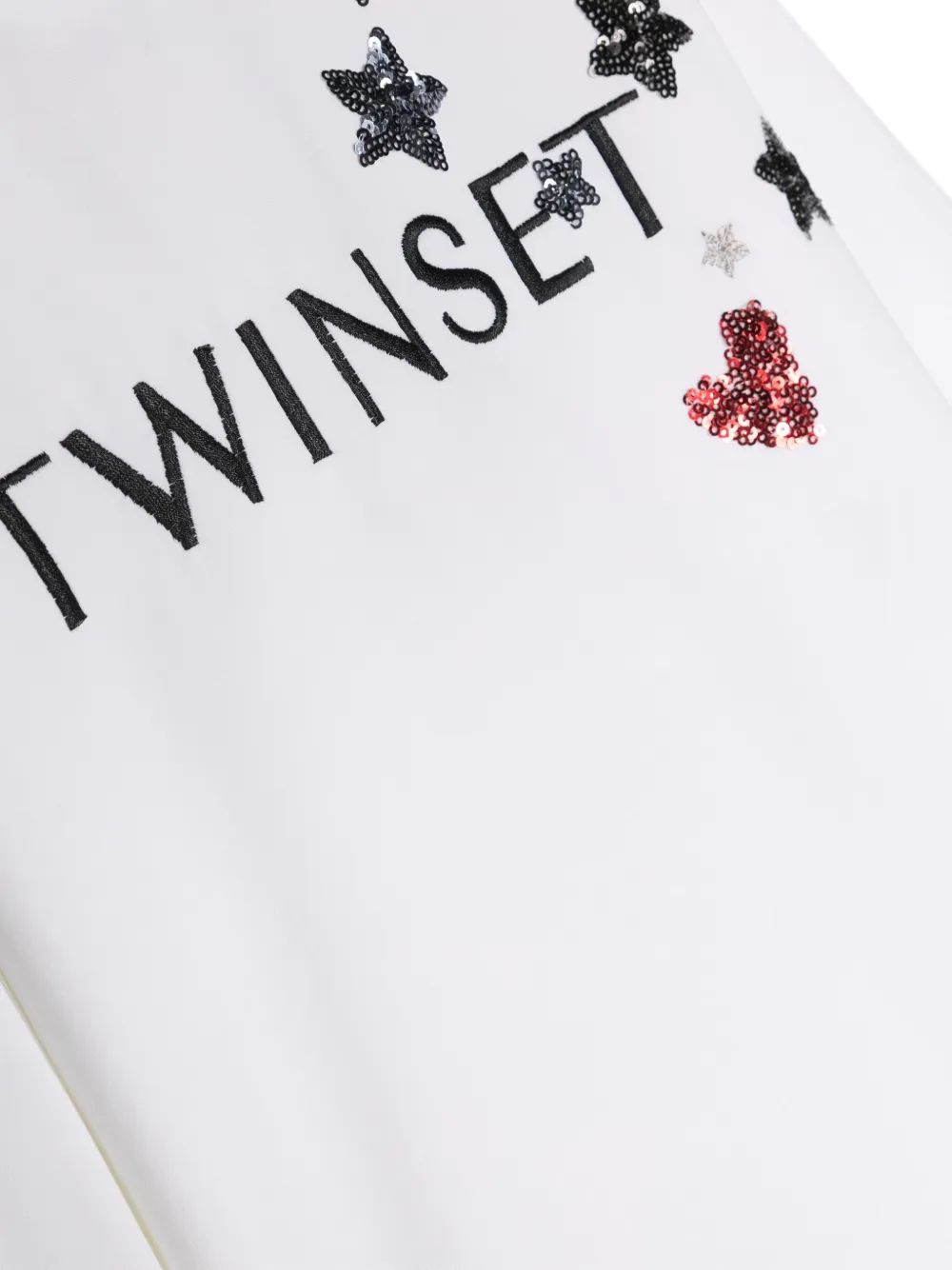 Футболка с длинными рукавами и логотипом TWINSET Kids, белый — фото 3