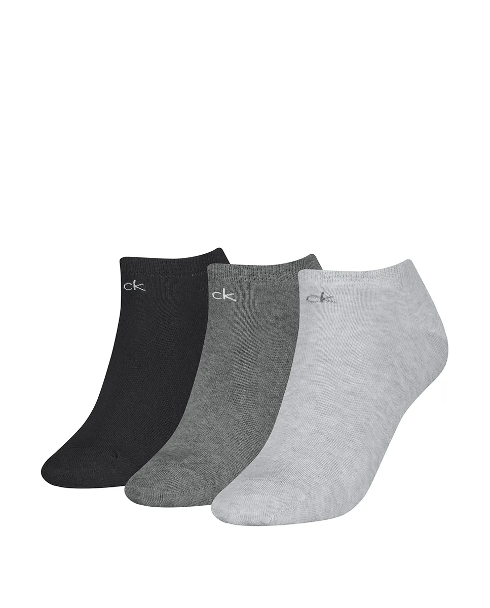 

Женские короткие носки (упаковка из 3 пар) Calvin Klein, темно-серый