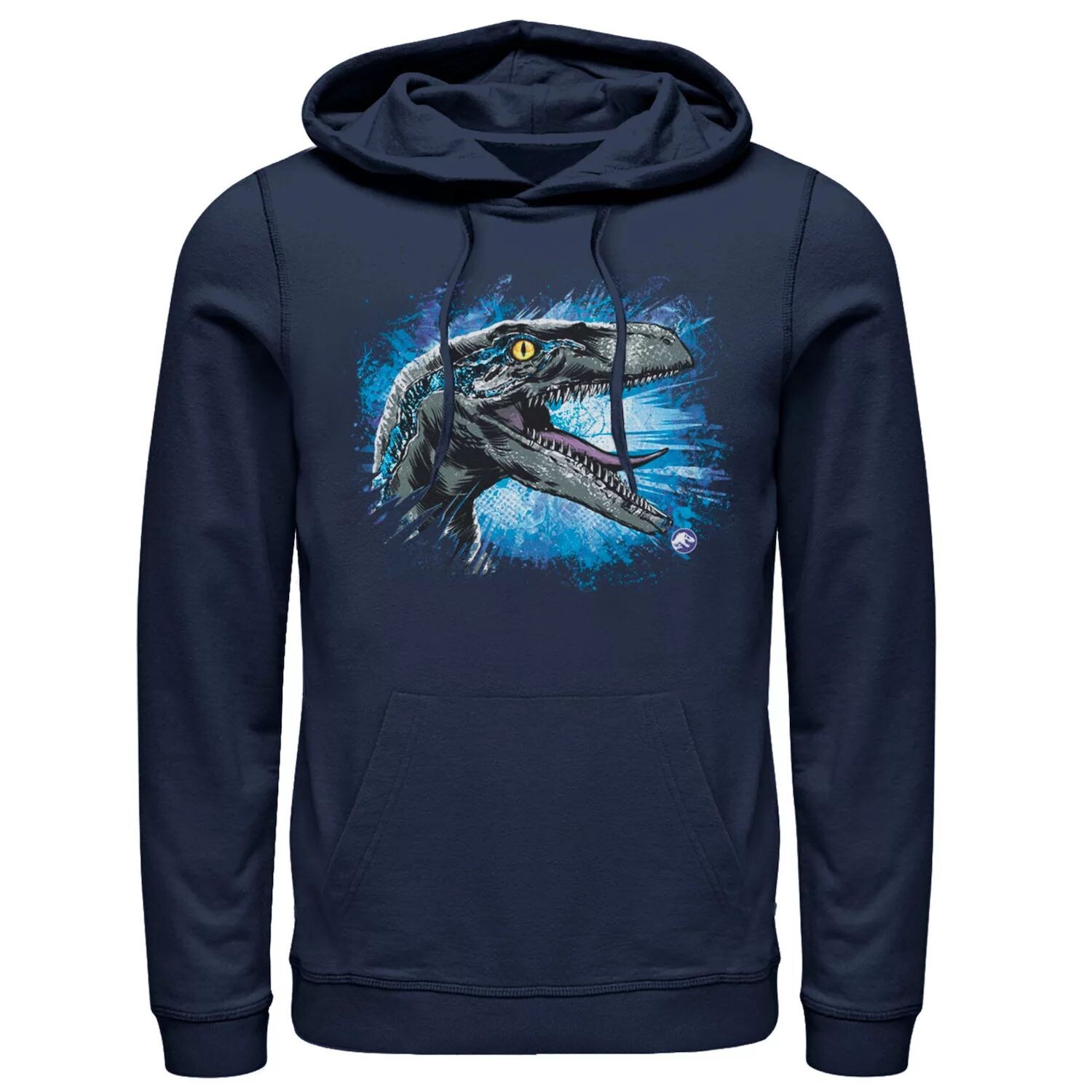 

Мужская синяя толстовка с капюшоном Raptor Splatter Jurassic World, синий