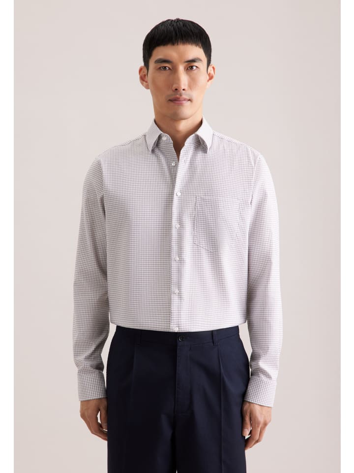 

Seidensticker Деловая рубашка, стандартный размер, бежевого цвета