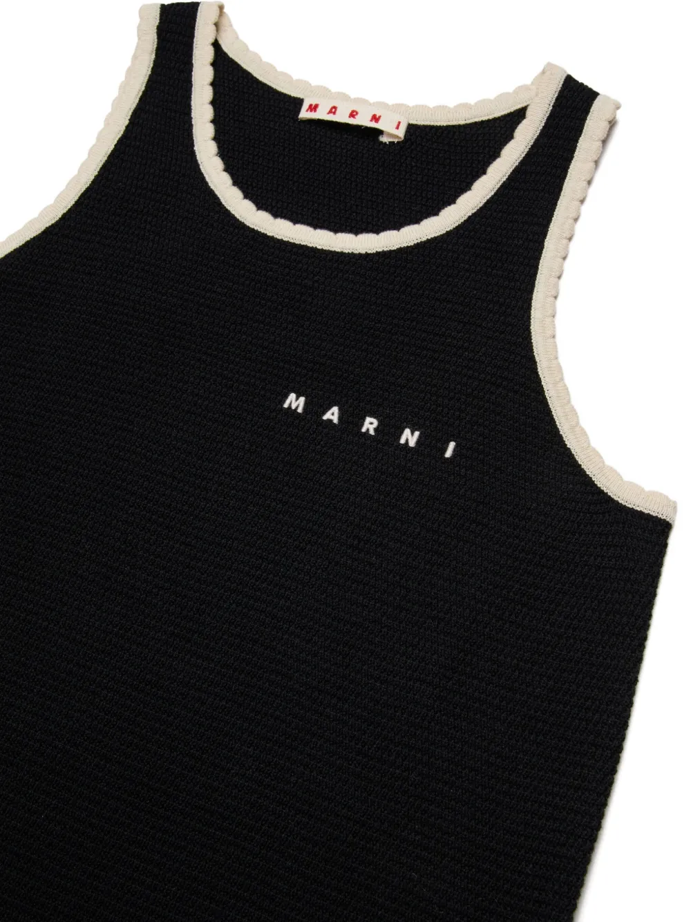 Платье с цветочной отделкой Marni Kids, черный — фото 3