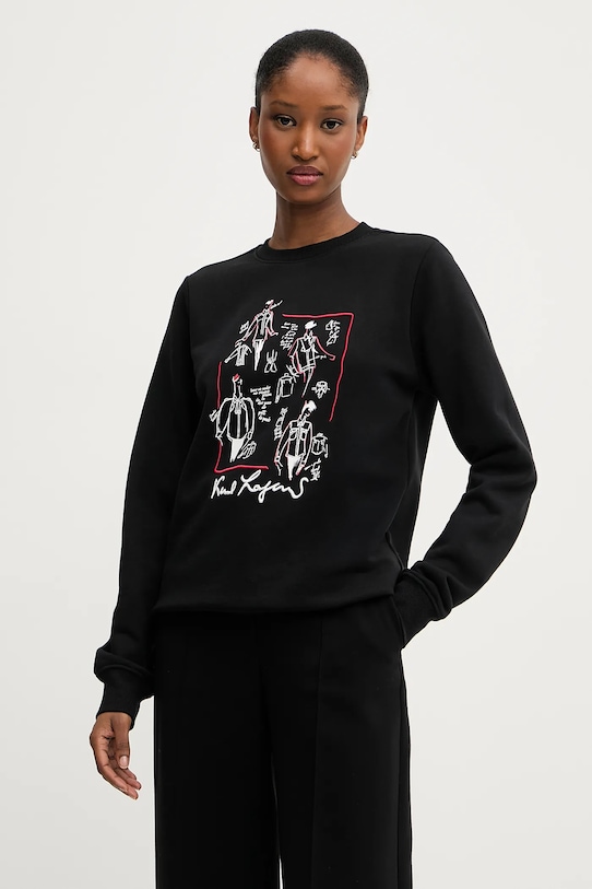 

Хлопковая толстовка KARL SERIES Karl Lagerfeld, черный