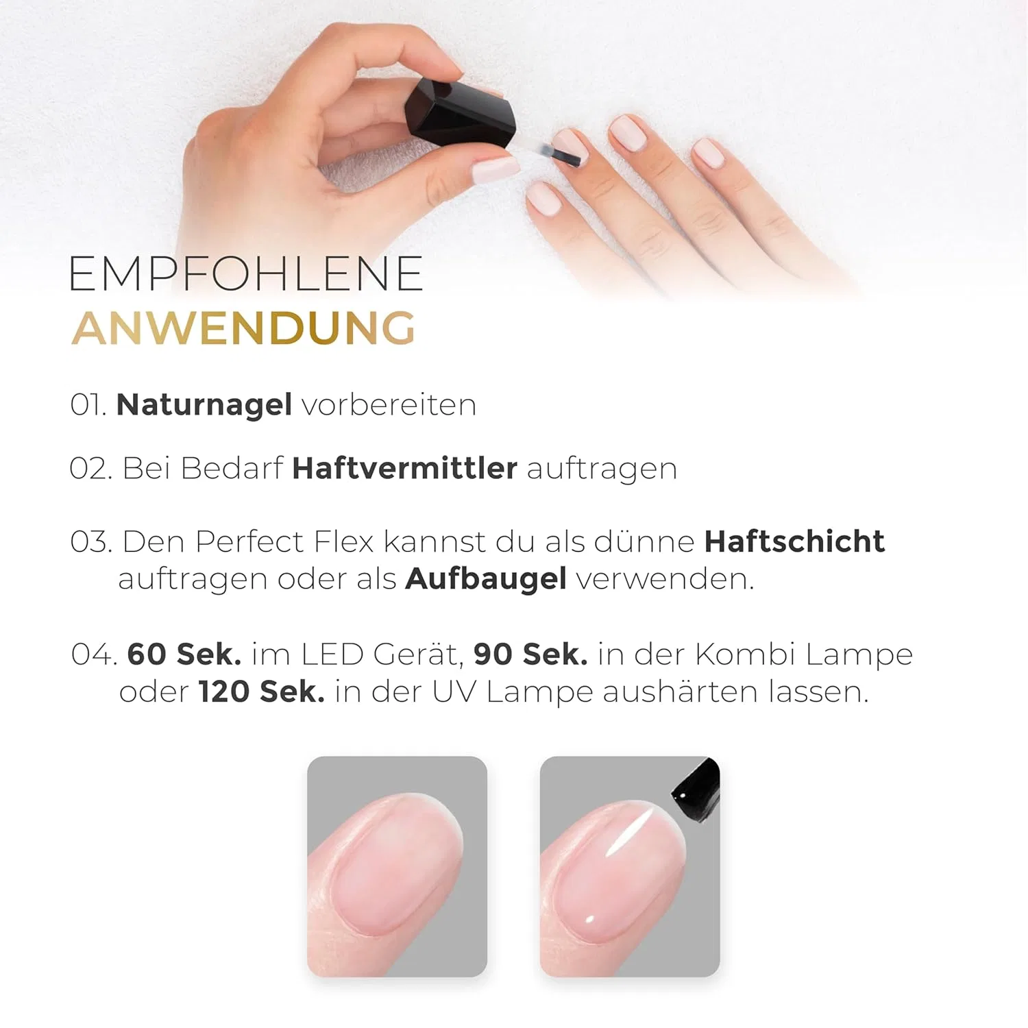 Lynis Nailshop.de Rubber Base Gel Perfect Flex 10 мл Lynis Nailshop, 2. Perfect Flex — фото 3