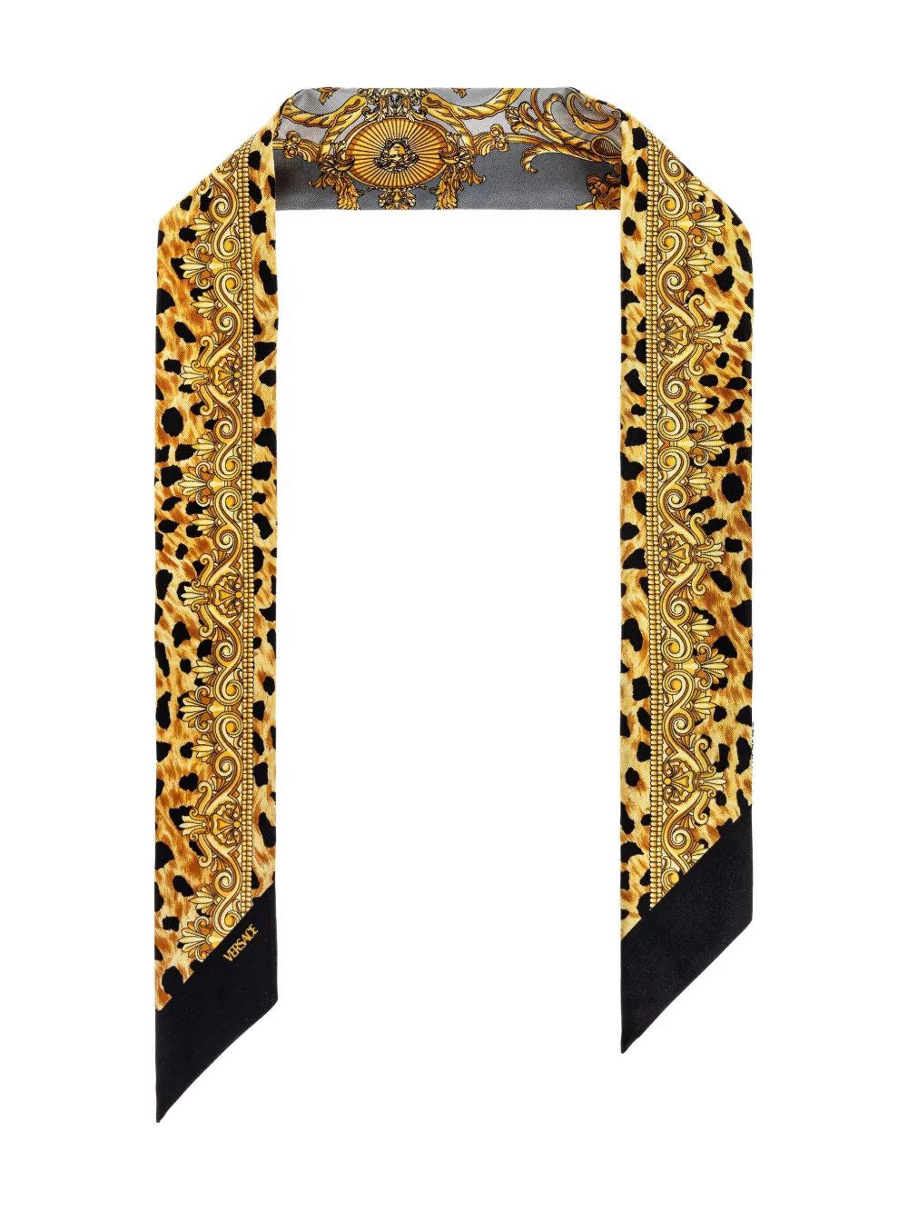 

Шарф с леопардовым принтом Barocco VERSACE, желтый