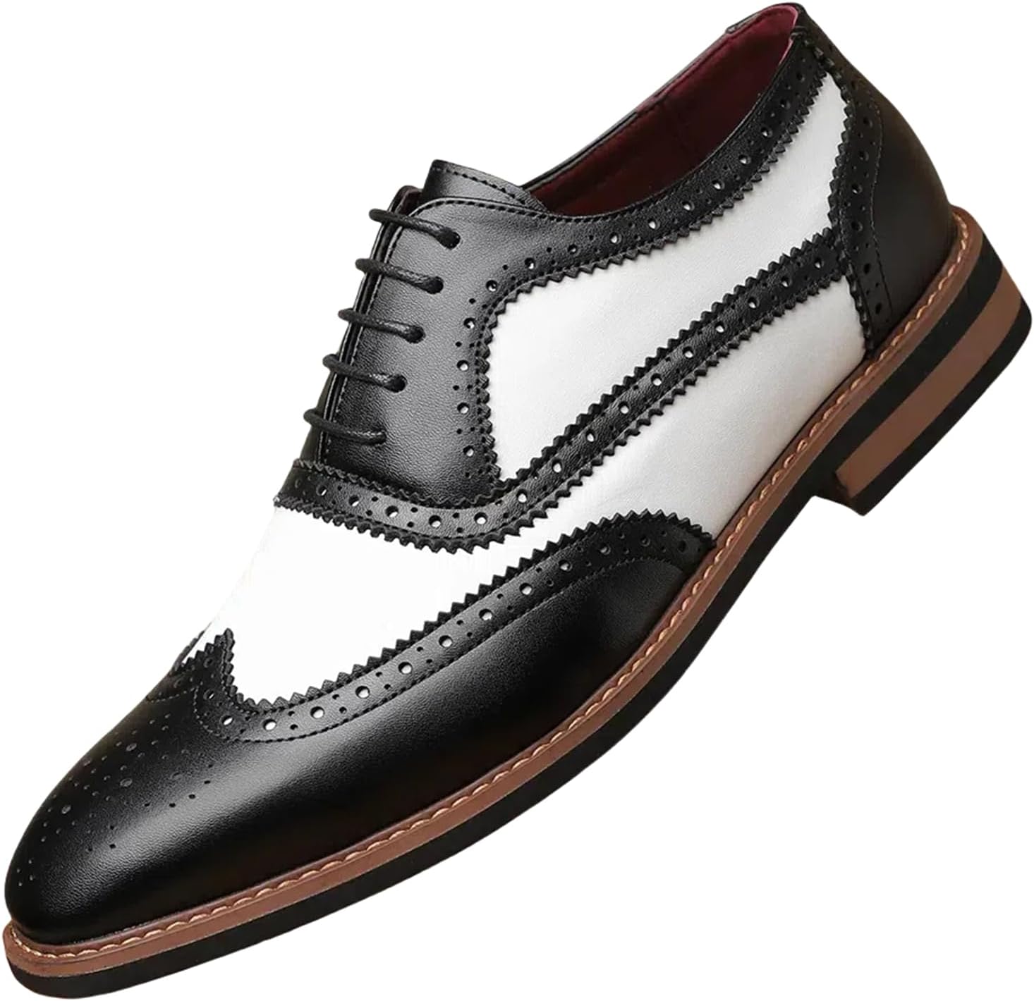 

Мужские туфли Brogues с крылышками, шнуровкой, классические черные, дерби, для выпускного, модные оксфорды Abborora