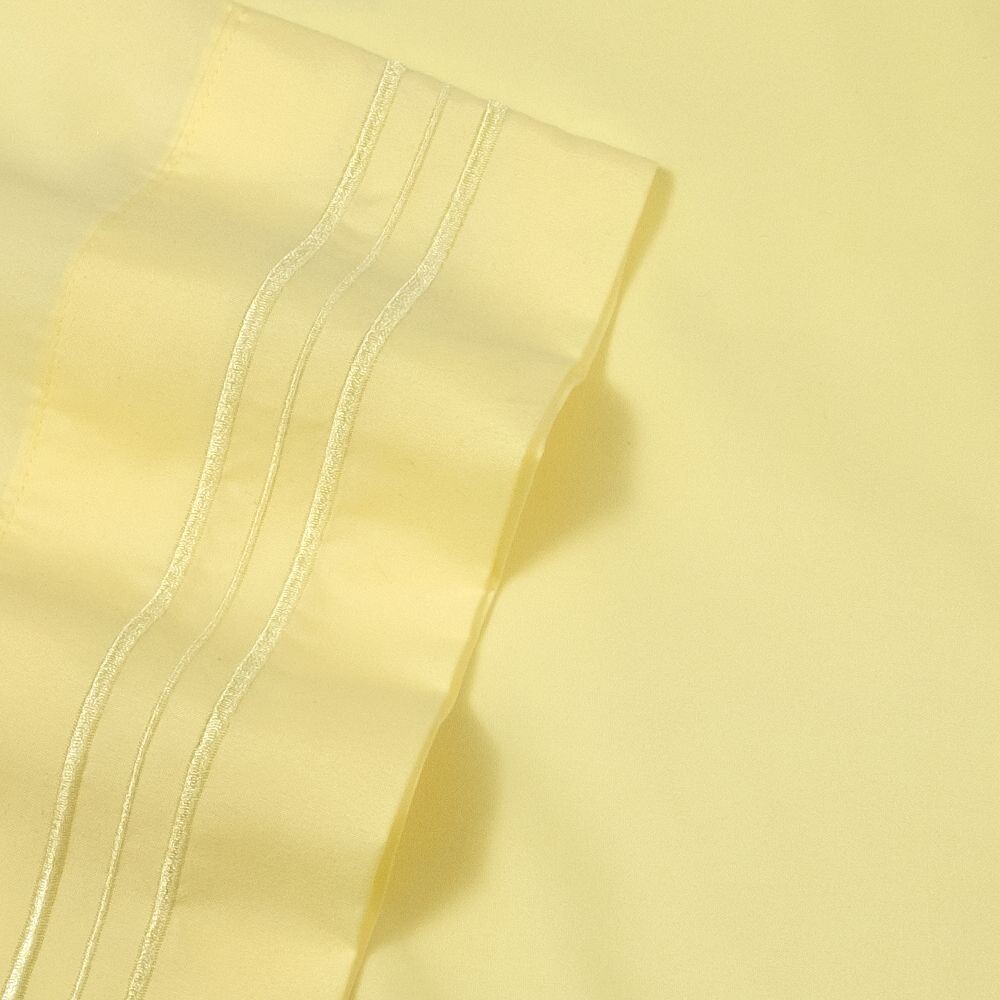 

Sweet Home Collection Набор простыней с глубокими карманами плотностью 1500 нитей, цвет Pale Yellow