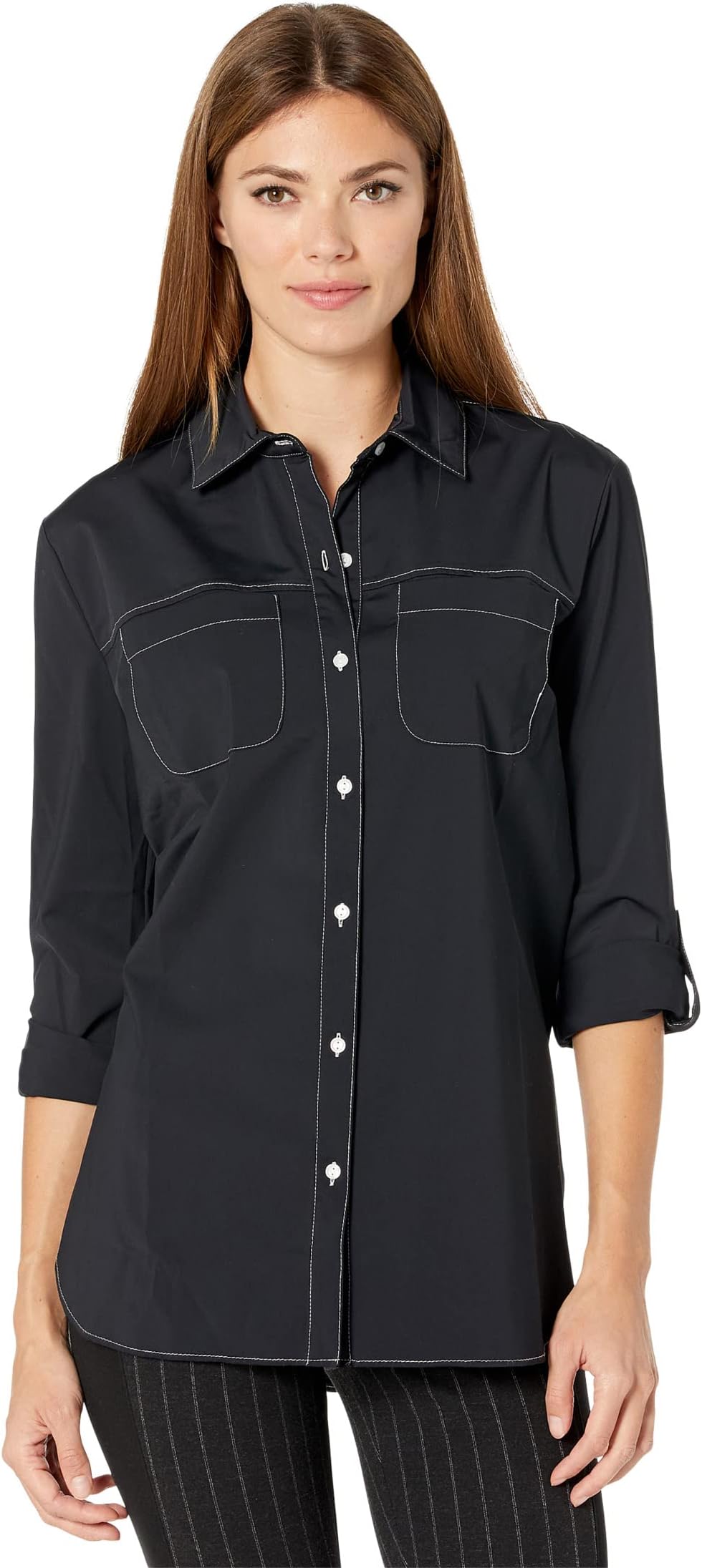 

Рубашка Lysse Camper Sporty Microfiber Button-Down Shirt, черный