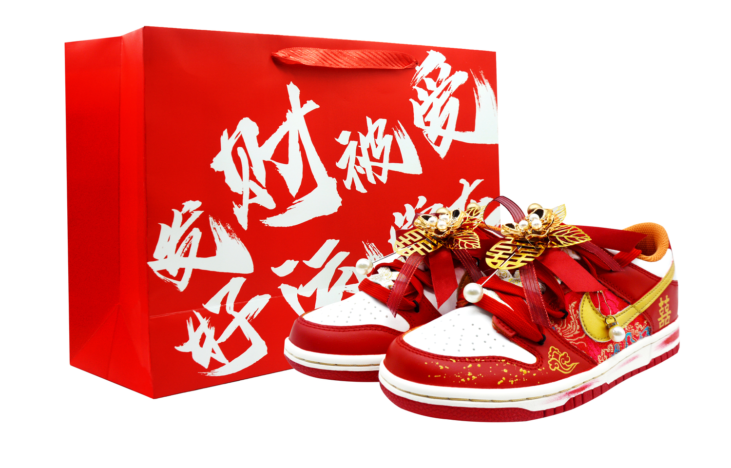 

Nike Кроссовки Dunk Chinese Fashion Trend Red Makeup Abrasion Resistant Low top