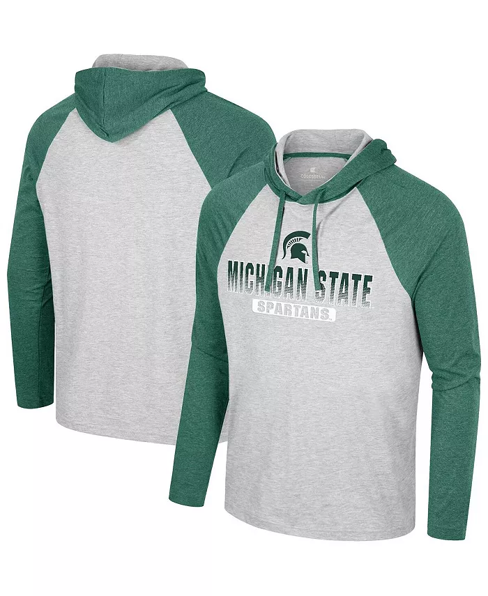 

Мужская худи с длинным рукавом "Hasta La Vista" Michigan State Spartans в сером меланже Colosseum