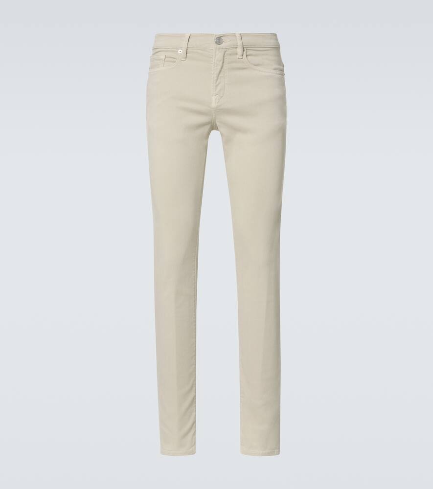 

Высокие узкие джинсы Frame, Milk Beige