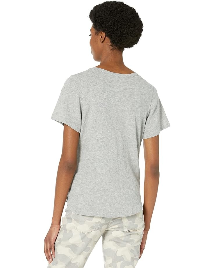 

Футболка Michael Stars Hayden Super Soft Vintage Jersey Raw Edge Pocket Tee, цвет Heather Grey