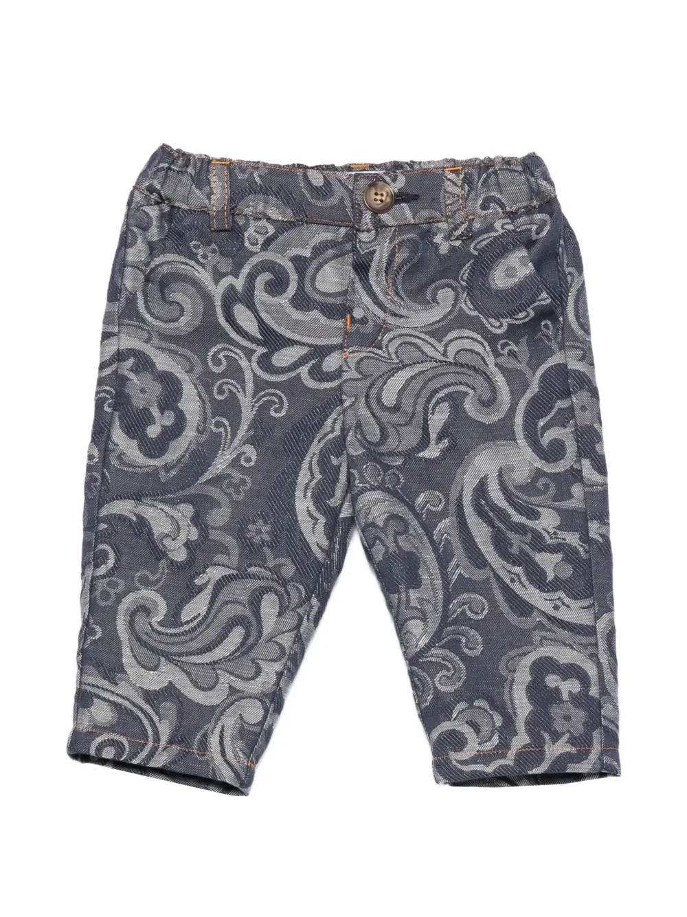 Джинсы с принтом "пейсли" ETRO KIDS, синий