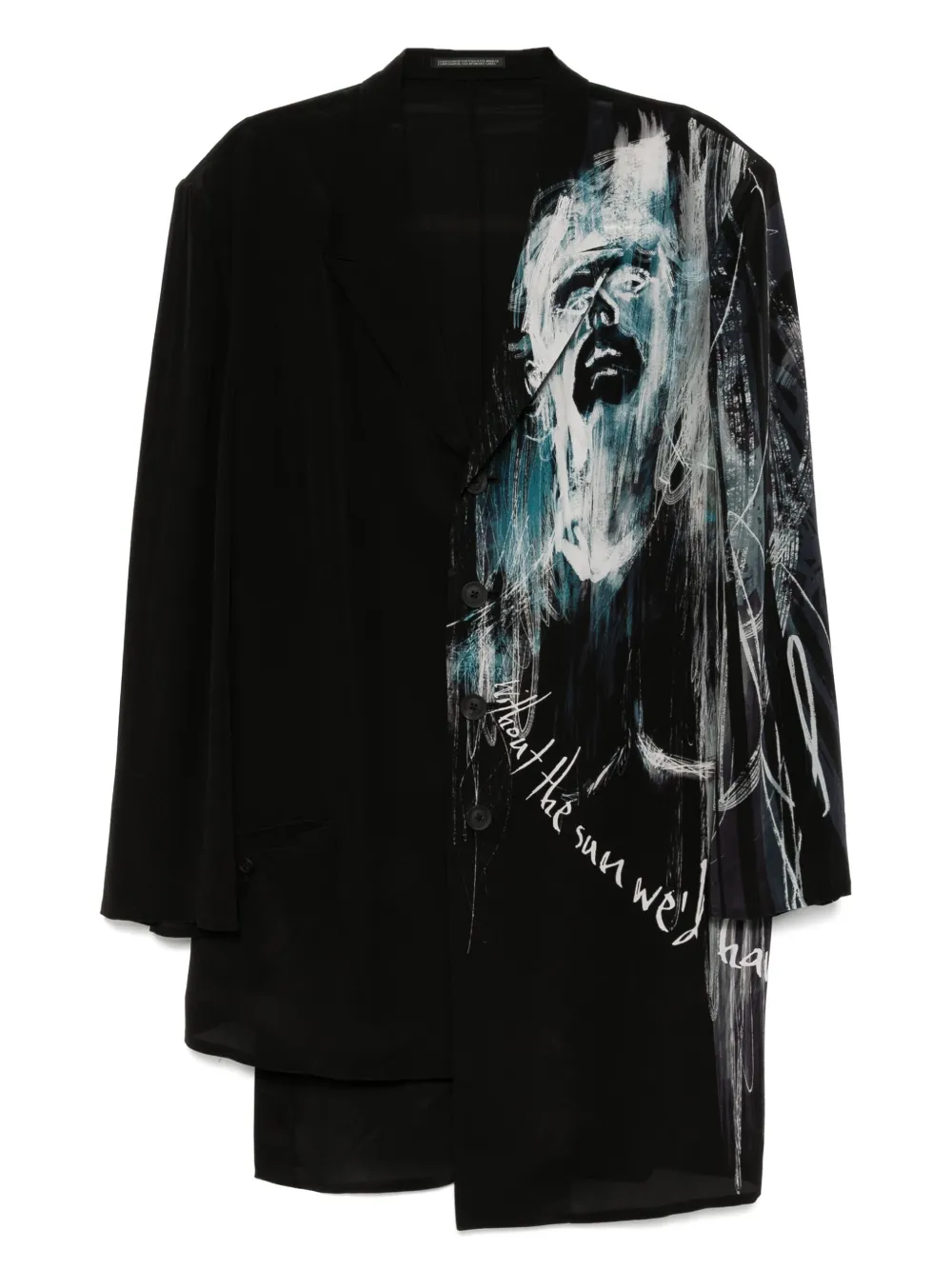 

Пиджак с узором Yohji Yamamoto, черный