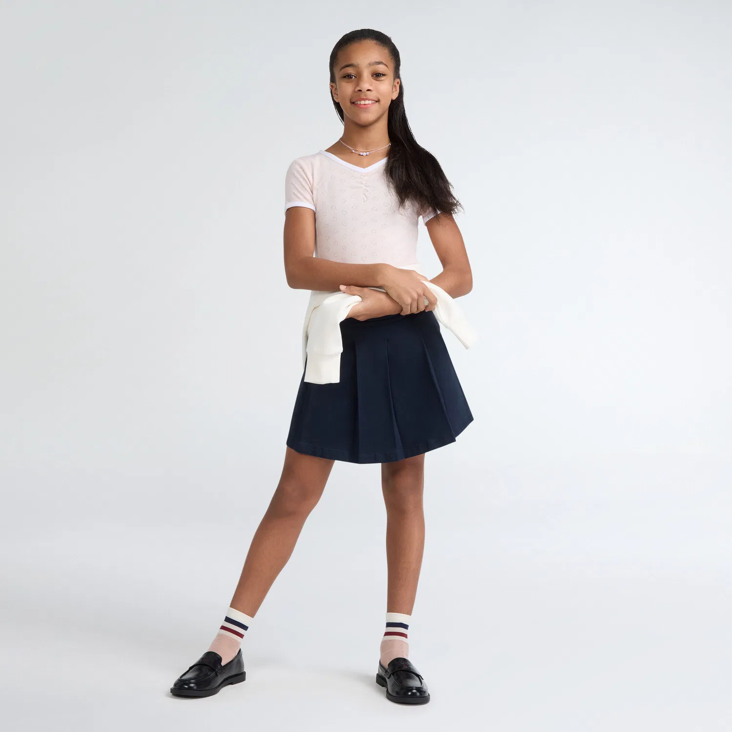 Складчатая юбка-шорты для девочек 7-16 лет Levi's, Blue — фото 3
