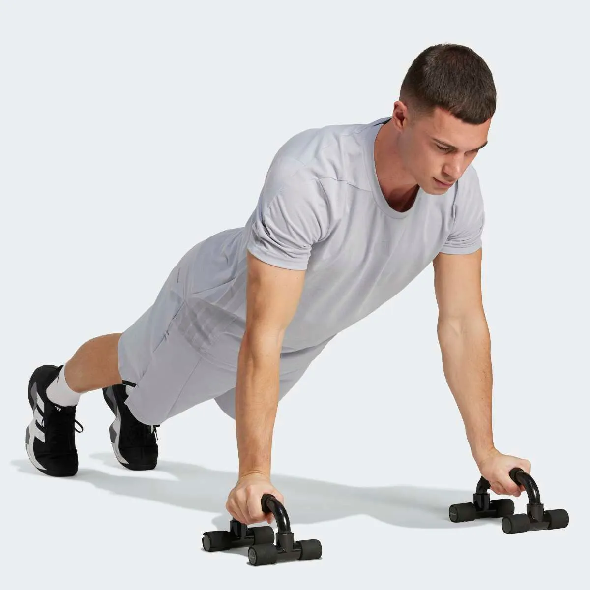 Мужская футболка Designed 4 Training с 3 полосками adidas, серый — фото 4