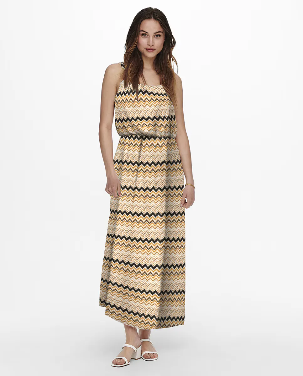 

Длинное платье с бретелями и V-образным вырезом Only, оранжевый