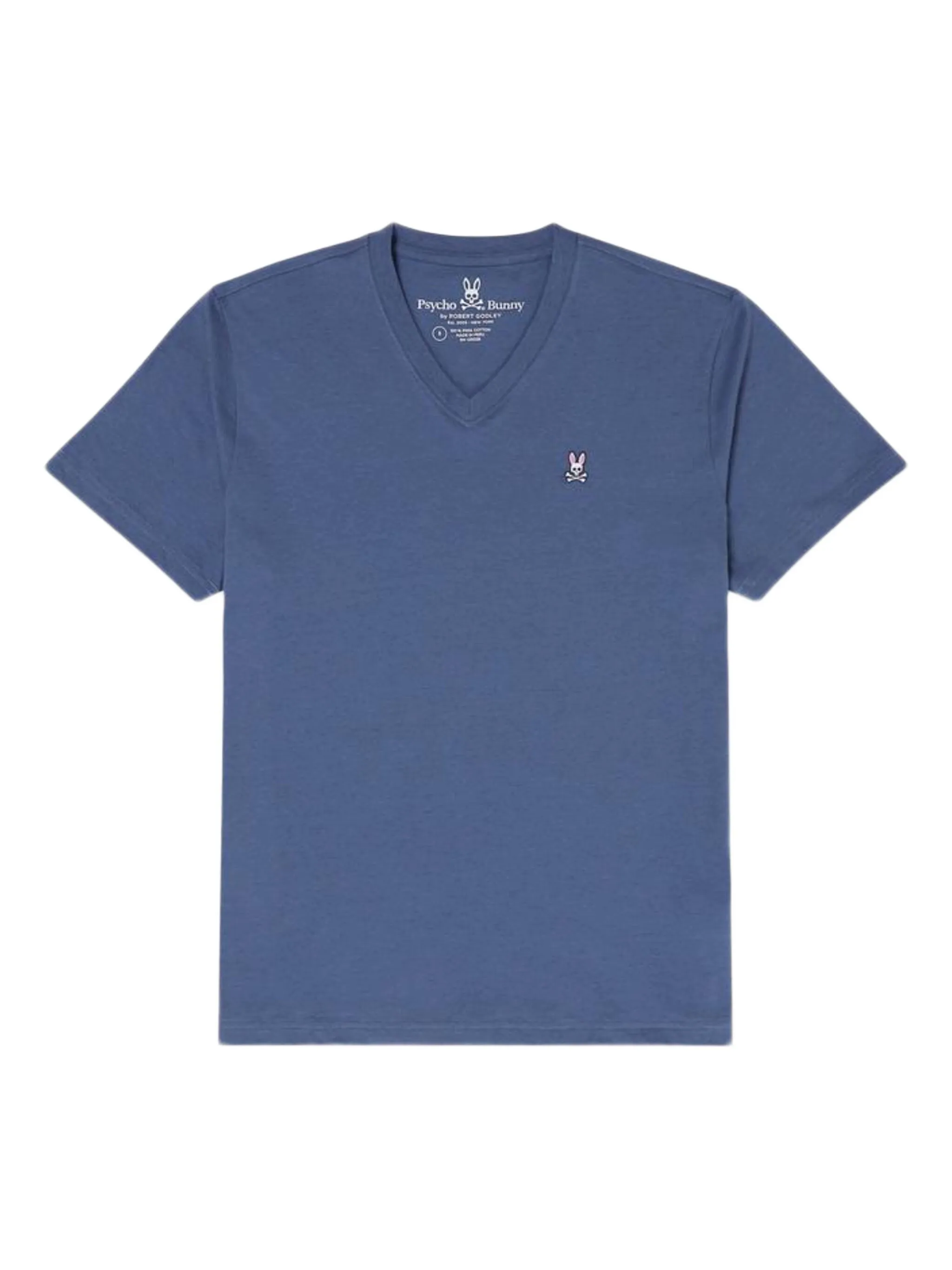 

Футболка с V-образным вырезом Psycho Bunny, синий