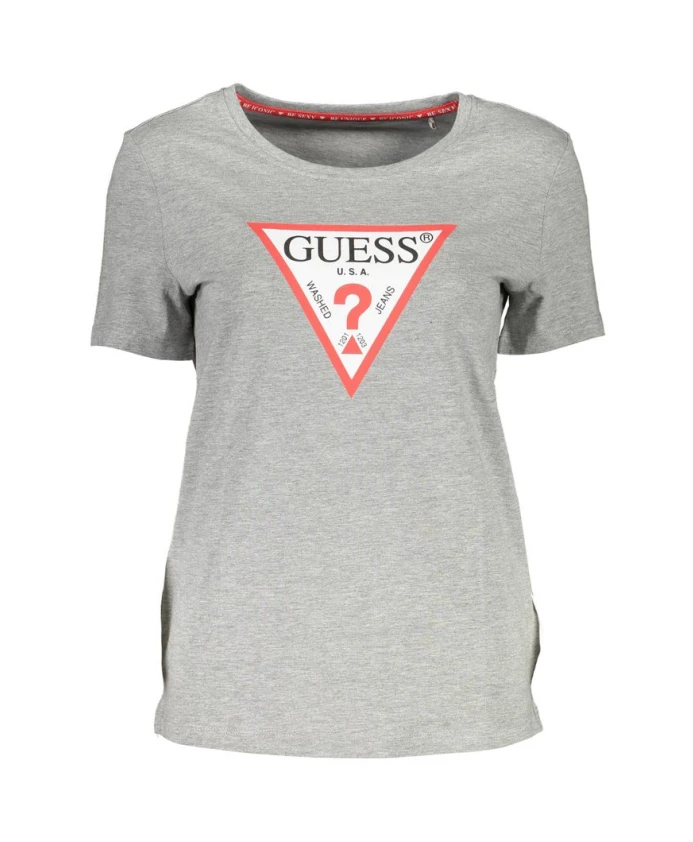 

Стильная футболка с логотипом Guess, серый