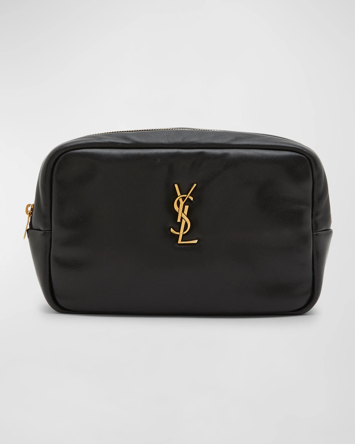 

Мини-косметичка YSL из гладкой кожи с мягкой подкладкой Saint Laurent, цвет Noir