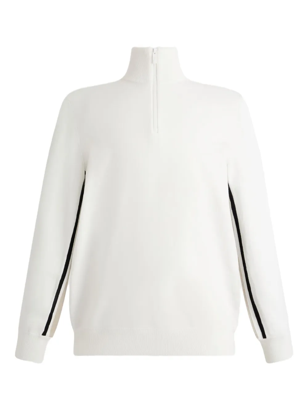 

Полосатый свитер с воротником на молнии Fusalp, белый
