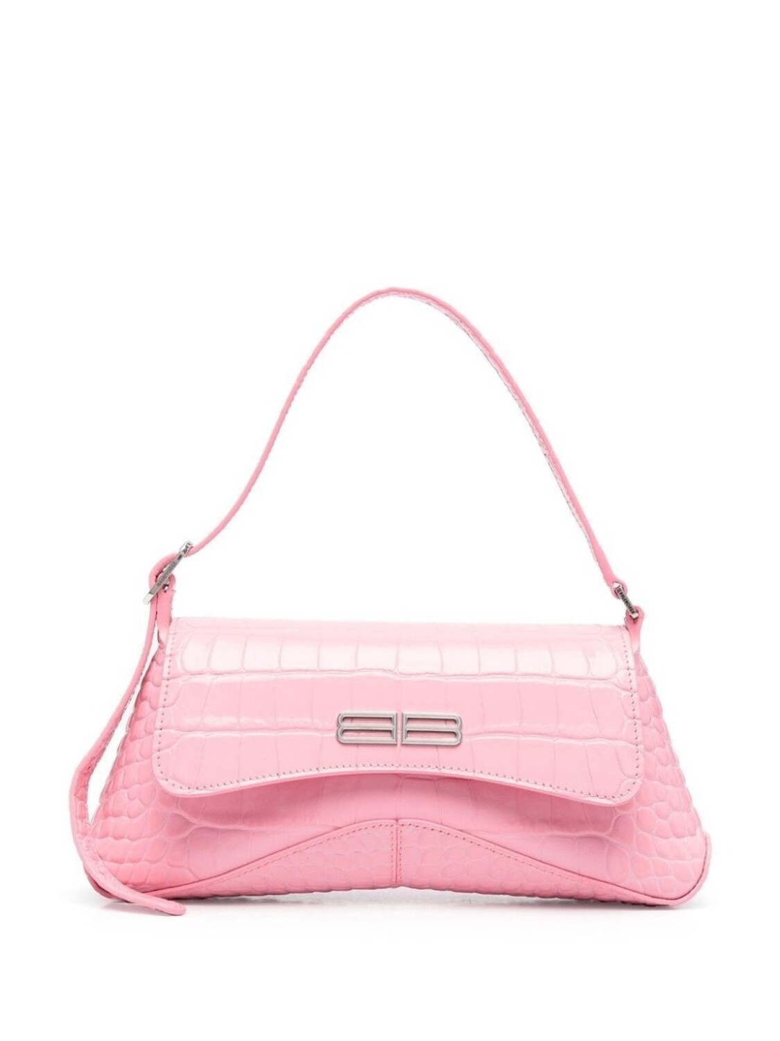 

Сумка на плечо Balenciaga XX Flap с тиснением под крокодила, розовый