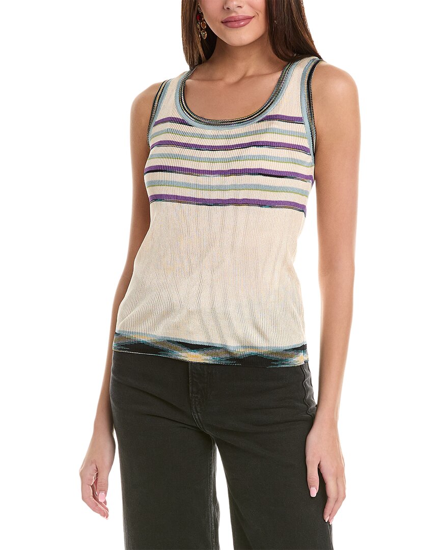 

M Missoni Ребристая майка, белый