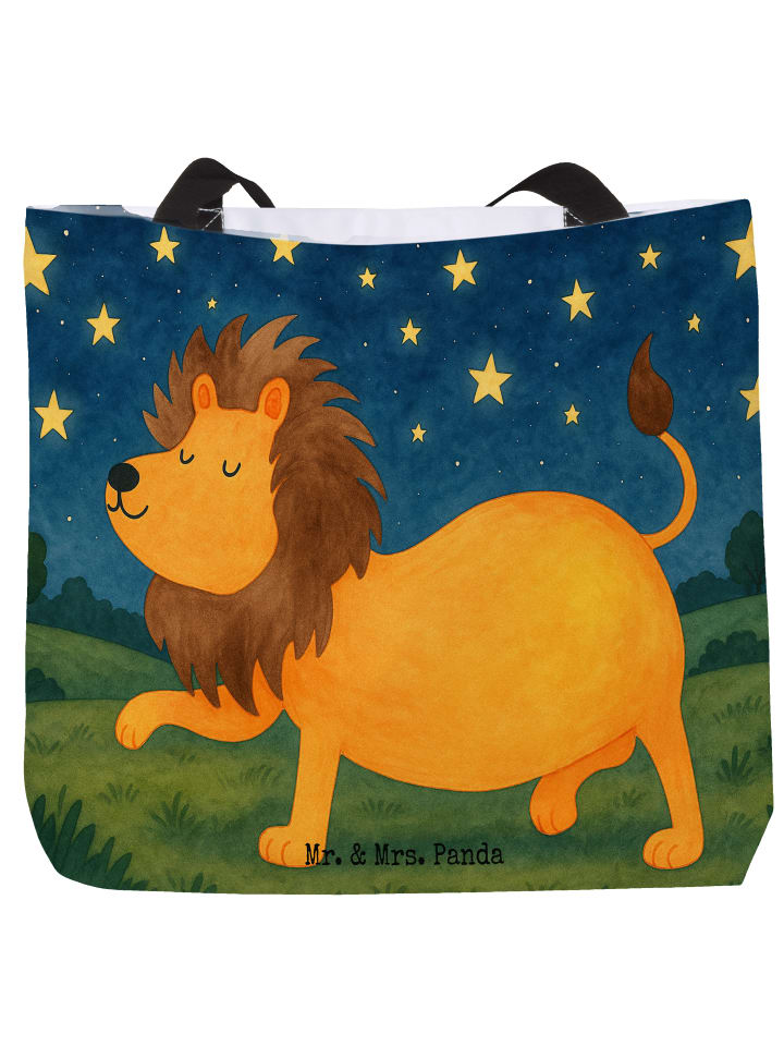 

Mr. & Mrs. Panda Сумка-шоппер с изображением знака зодиака Лев (без надписей), белого цвета