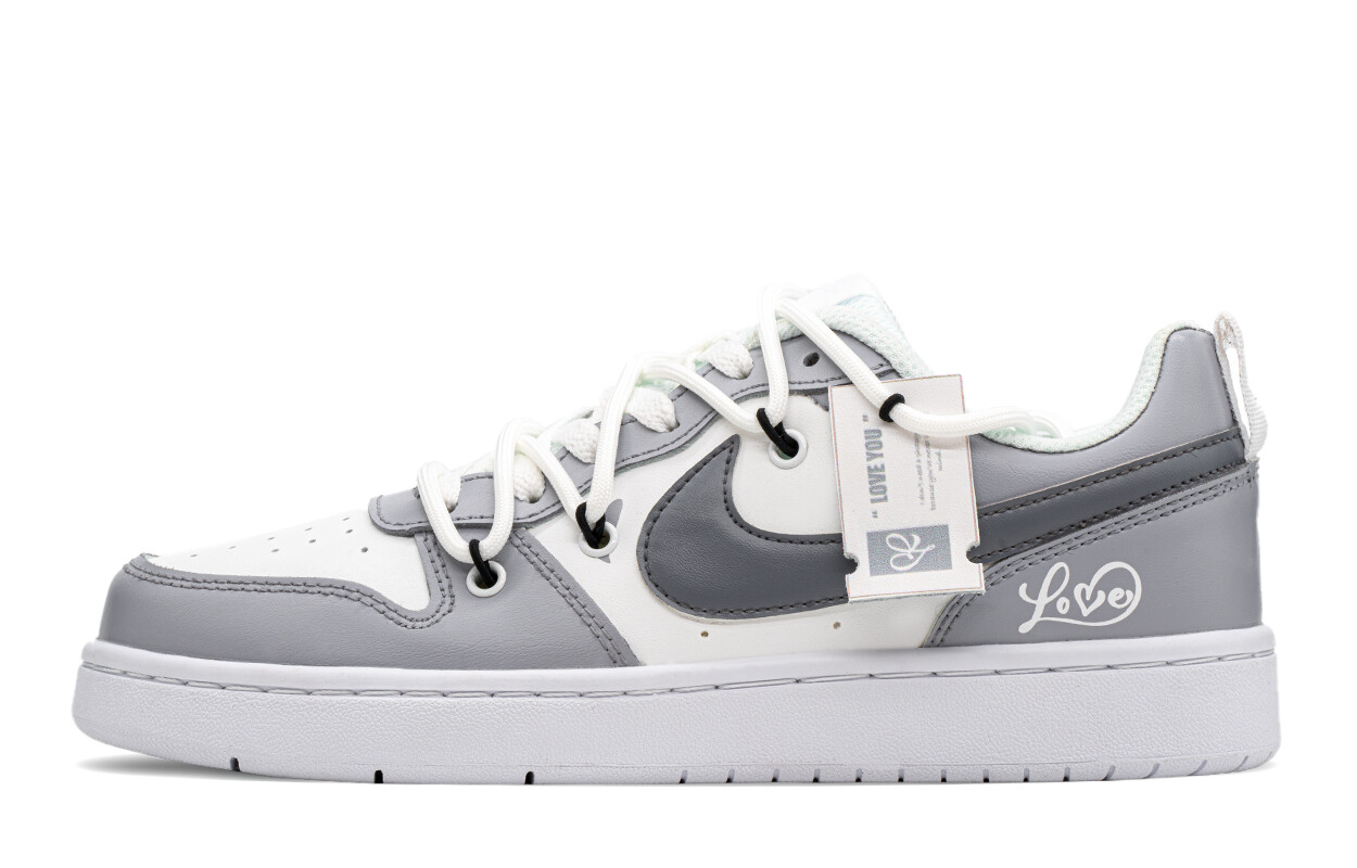 

Кроссовки Nike Court Borough Skateboarding Shoes Women's Low-top Gray, светло-серый