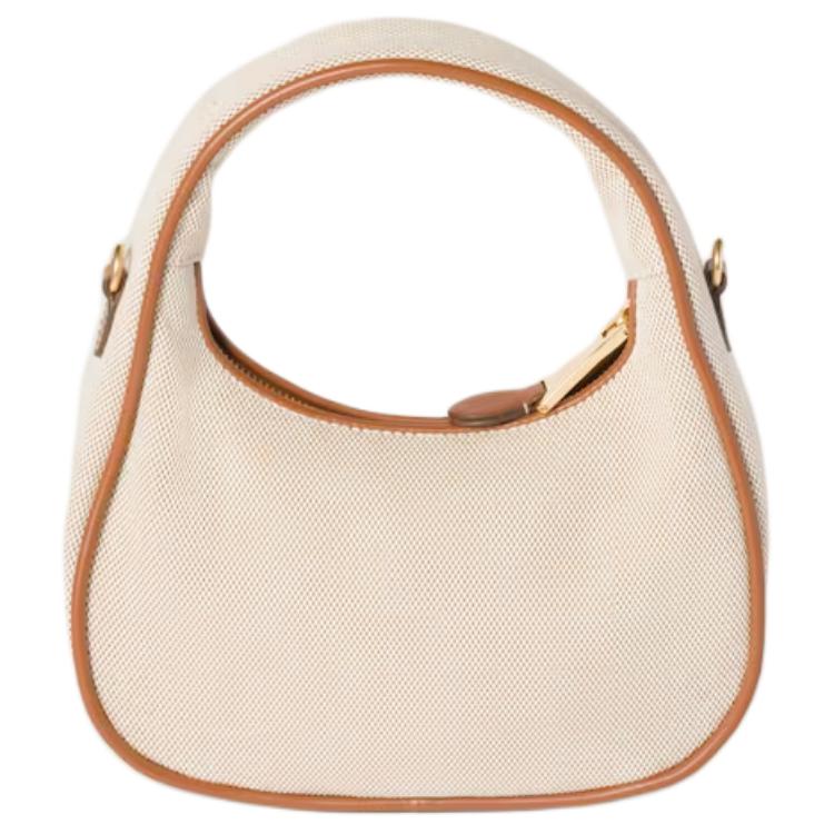 Хлопковая сумка через плечо для женщин, натуральный цвет Miu Miu, basic set (bag+dust bag) — фото 3