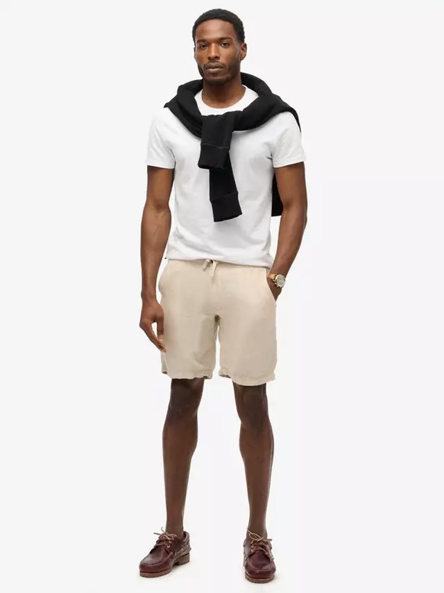 

Шорты Superdry Drawstring Linen, цвет stone/grey