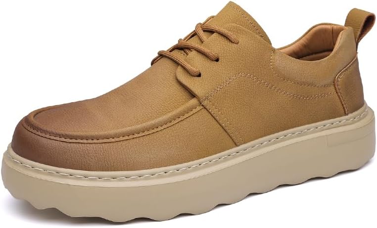 

Повседневные прогулочные кроссовки Удобная обувь для скейтборда мужские кроссовки Простые повседневные кожаные мужские туфли Sfxlucart, желтый