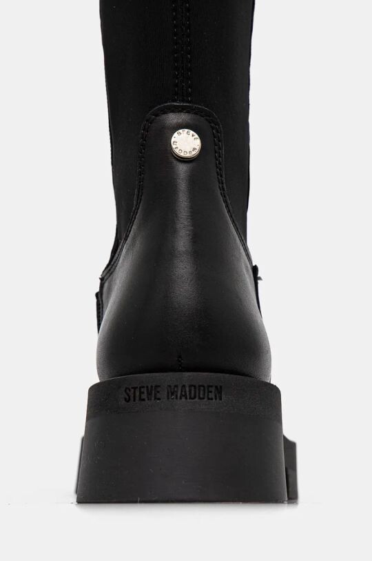 Сапоги женские Steve Madden Meave высокие из натуральной кожи, черный — фото 3