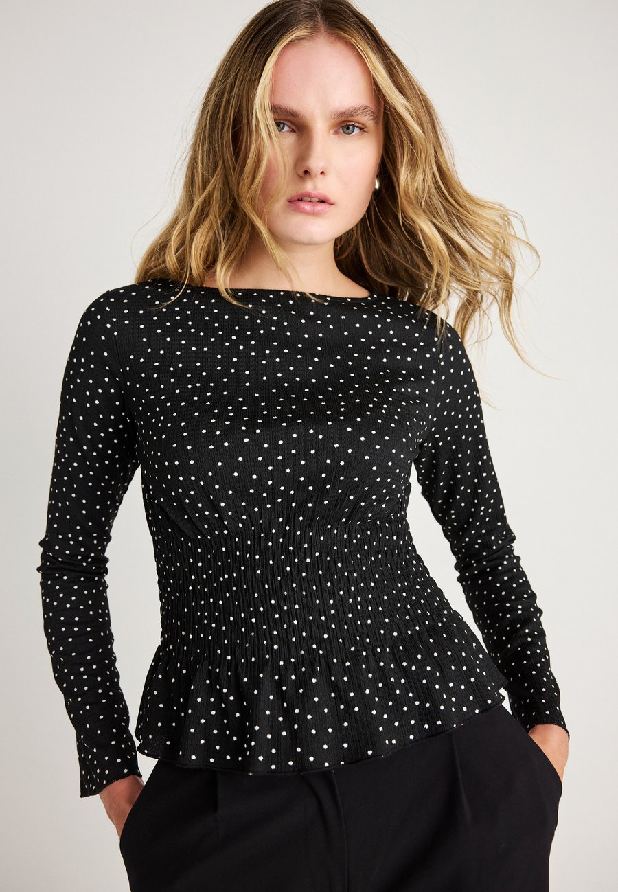 

Блуза Gina Tricot LONG SLEEVE SMOCK, Black