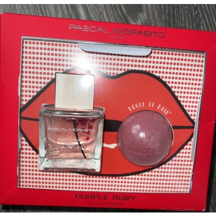 Парфюмерный набор для женщин PASCAL MORABITO Purple Ruby Eau De Parfum 95ml Spray & Bath Bomb Gift Set — фото 4