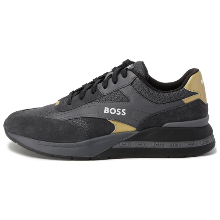 

Низкие кроссовки с логотипом BOSS HUGO BOSS, черный/серый