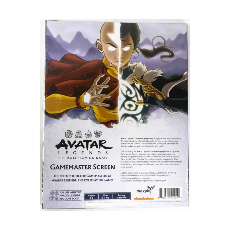 

Экран мастера игры Avatar Legends, Avatar Legends - The Roleplaying Game