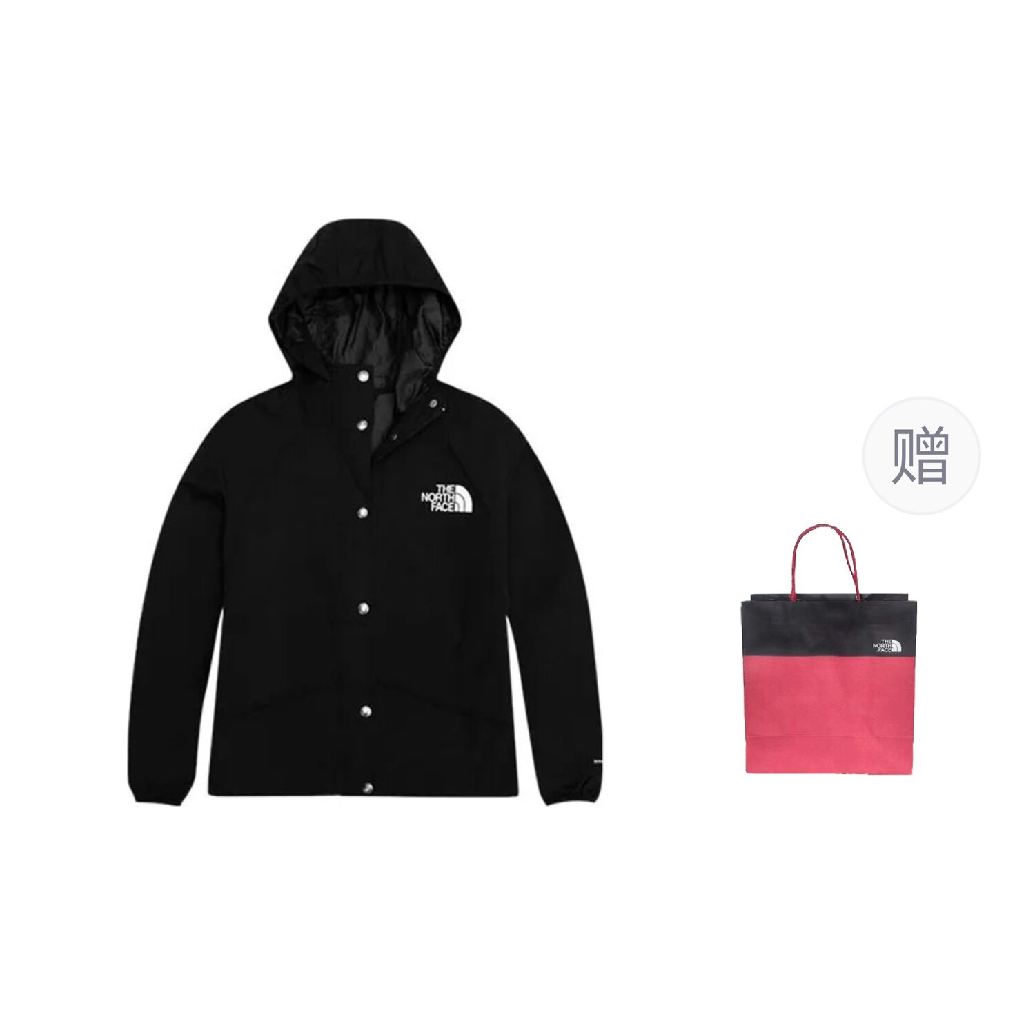 

Ветровка куртка унисекс черный + подарочный пакет The North Face