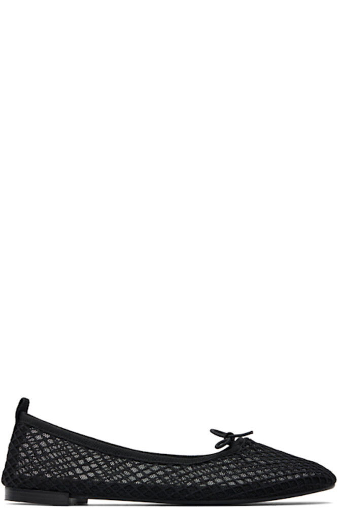 Черные балетки Garence с прозрачной резиновой подошвой Repetto