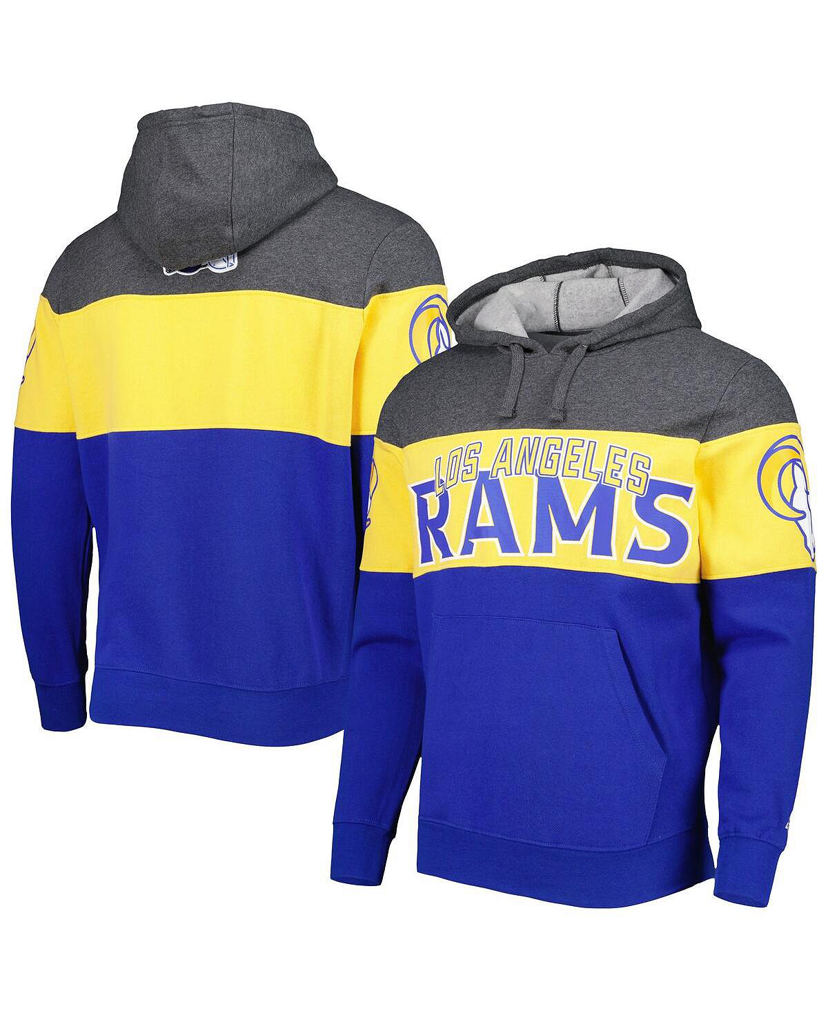 

Мужская толстовка с капюшоном Heather Charcoal Royal Los Angeles Rams Extreme Starter