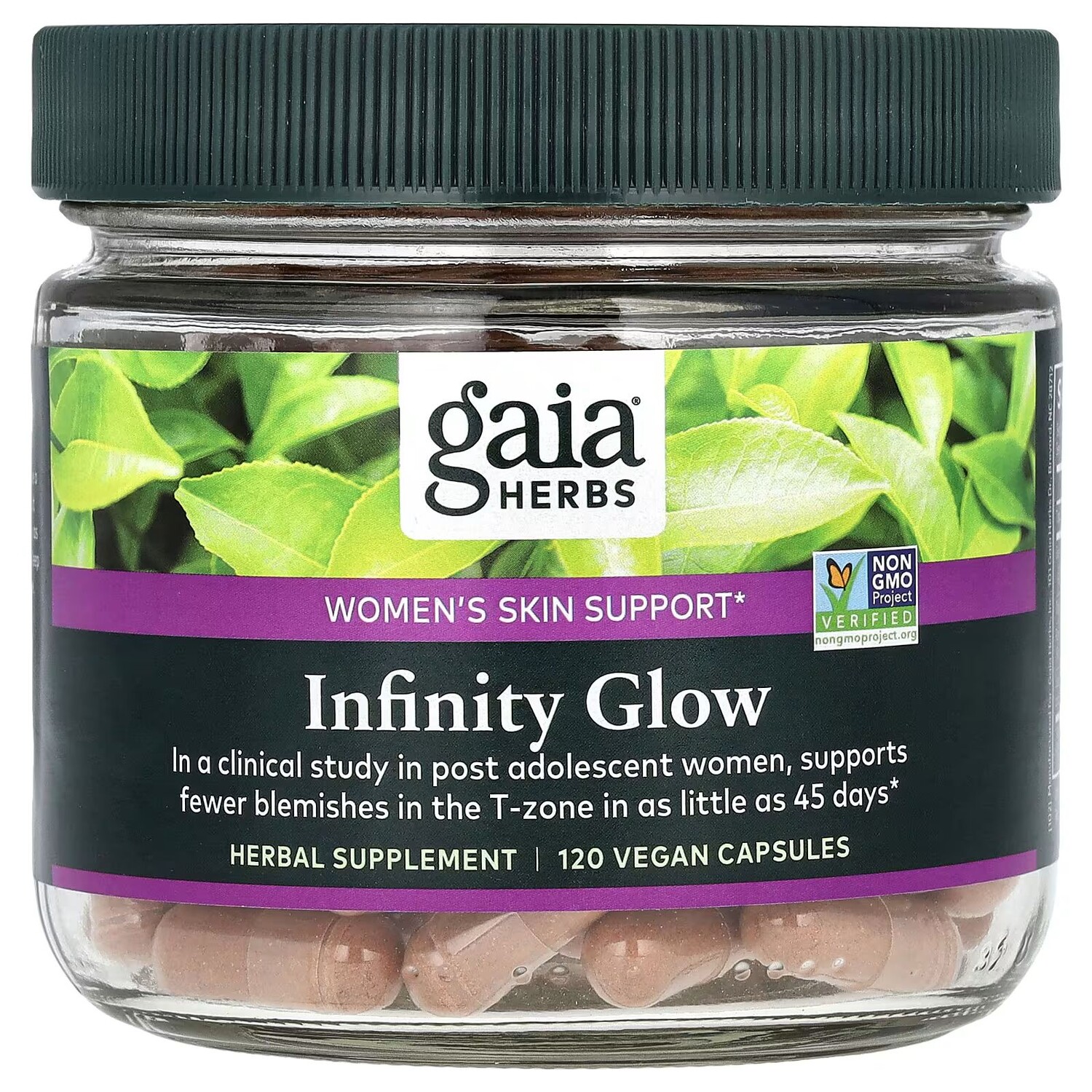 

Infinity Glow, Поддержка женской кожи, 120 веганских капсул Gaia Herbs