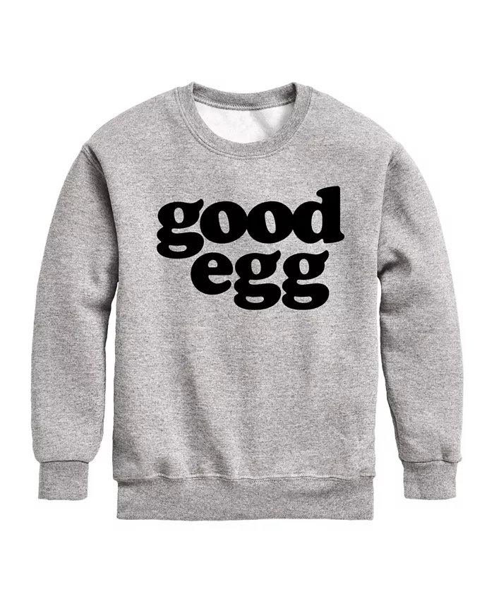 

Флисовая толстовка с принтом "Good Egg" для мальчиков, коллекция Easter Hybrid, серый