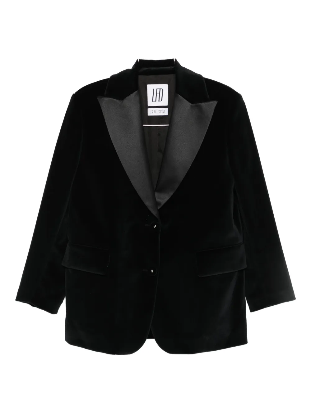 

Блейзер с шалевым воротником и карманами Les Filles D'Eva, черный