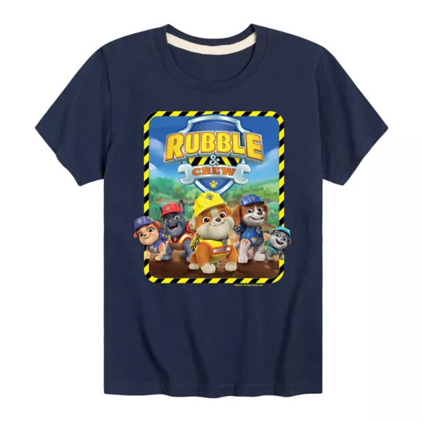 

Футболка с принтом Rubble & Crew для мальчиков 8-20 лет Nickelodeon, синий